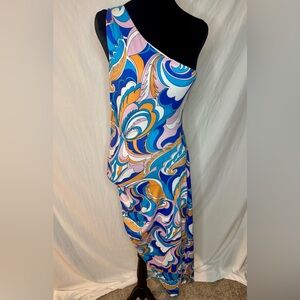 Funky & Colorful Asymmetrical Bodycon Dress